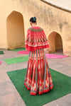 Ivory Red Kilim Lehenga Set