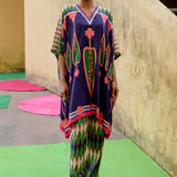 Kilim Printed Poncho Set