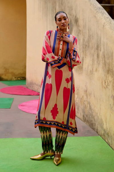 Kilim Printed Multi Kurta Set