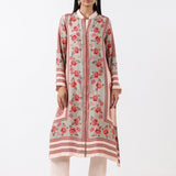 Feroza Sage Placement Printed Kurta Set