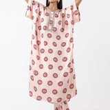 Ivory Printed Embroidered Chameli Kaftan Set