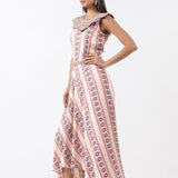 Aqua Printed Embroidered Jumpsuit
