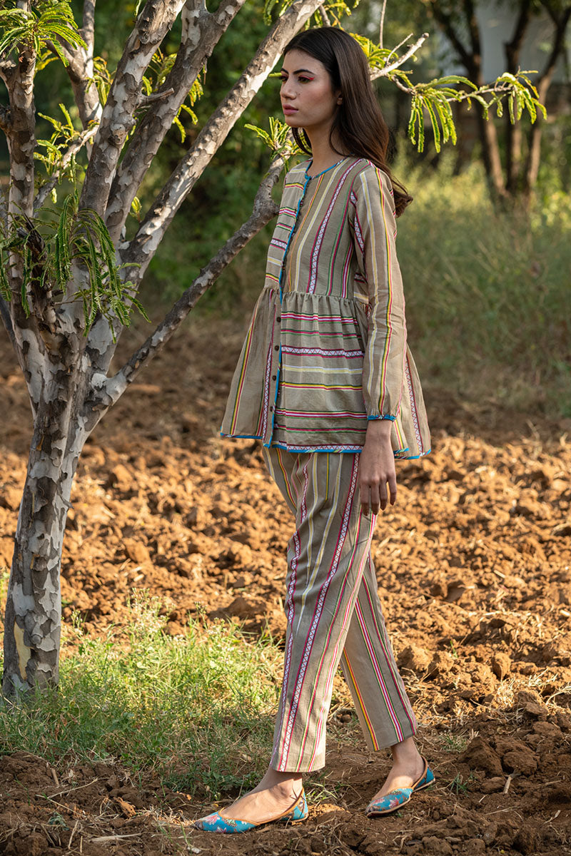 KAMAL STRIPE BEIGE PANT
