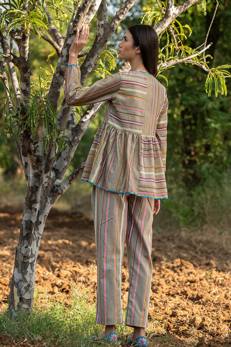 KAMAL STRIPE BEIGE PANT