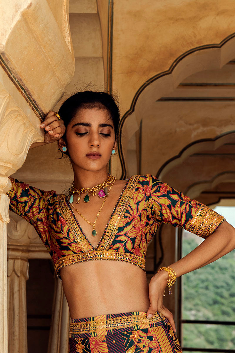 Udaipur Lehenga, Beawar Blouse & Barmer Dupatta