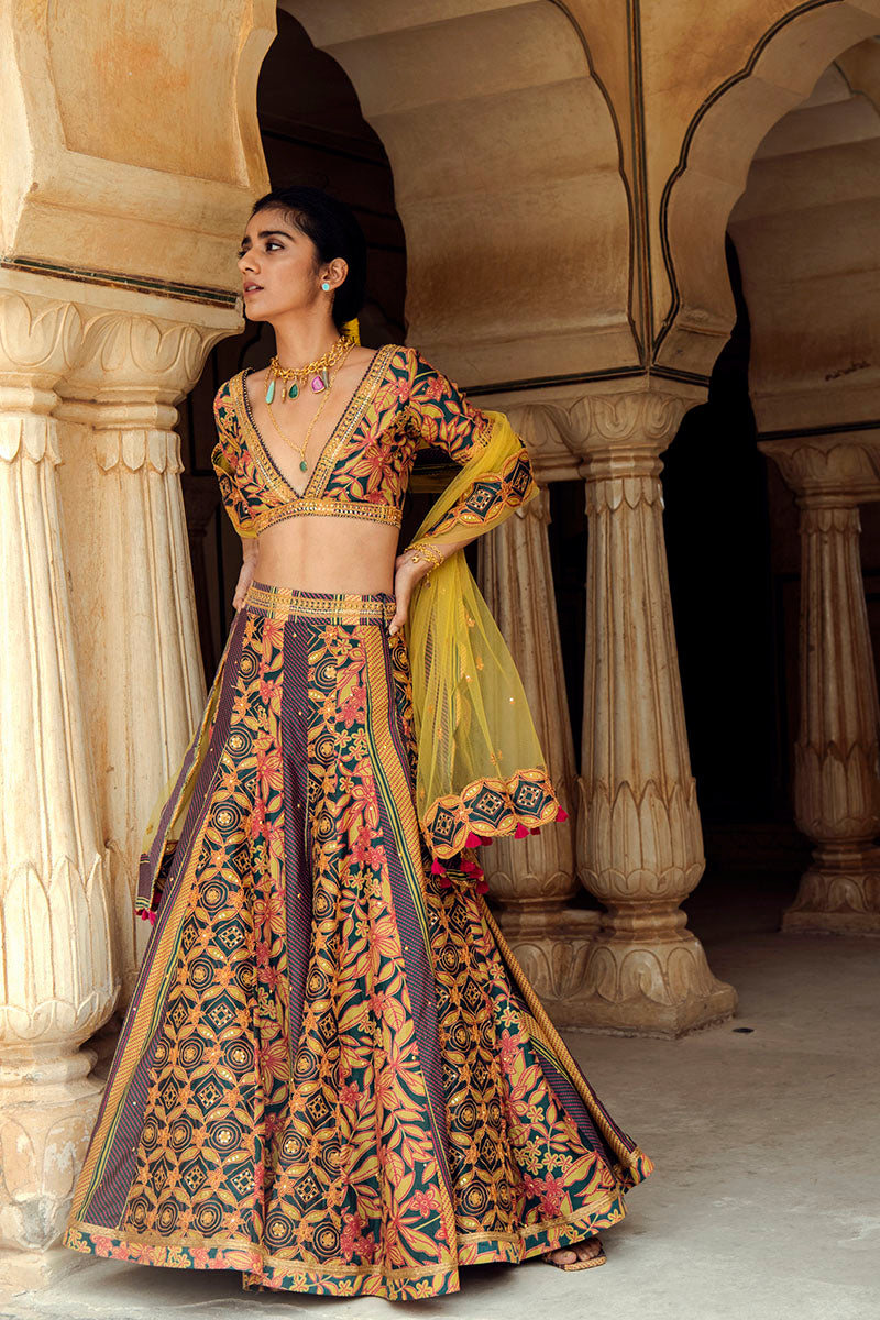 Udaipur Lehenga, Beawar Blouse & Barmer Dupatta