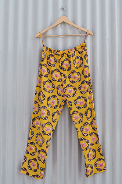 Yellow Buta Printed Pant