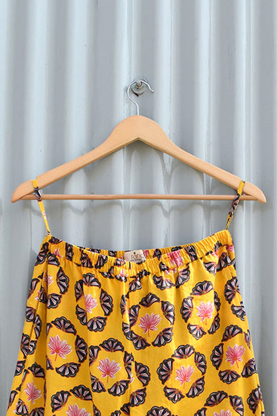Yellow Buta Printed Pant