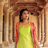 Tijara Cape, Pichola Top & Kesrauli Dhoti Pants