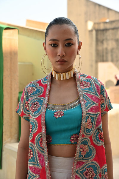 designer ivory skirt set with aqua top,
ivory skirt with aqua blouse for women,
luxury jantar mantar ivory aqua skirt set,
traditional jantar mantar ivory aqua skirt set for brides,
aqua and ivory skirt set for festive wear,
ivory aqua skirt set for womens special occasions,
ethnic jantar mantar skirt set for women,
skirt set with top for women,
ethnic wear skirt set for women,
designer womens skirt set,
traditional womens skirt set,
indian skirt set for weddings,
festive skirt set for women,