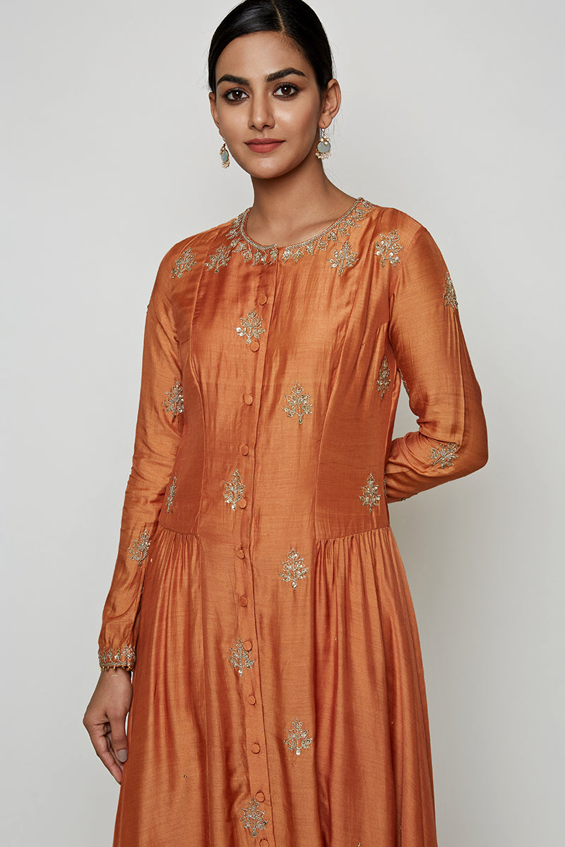 Navrang Rust Marodi Kurta Set