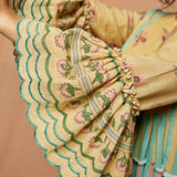 Block Printed Multi Floral Tiered Dress