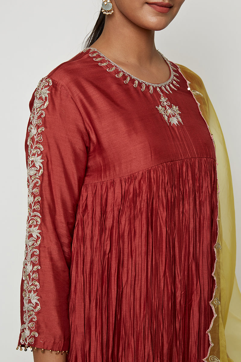 Navrang Terracotra Marodi Kurta Set