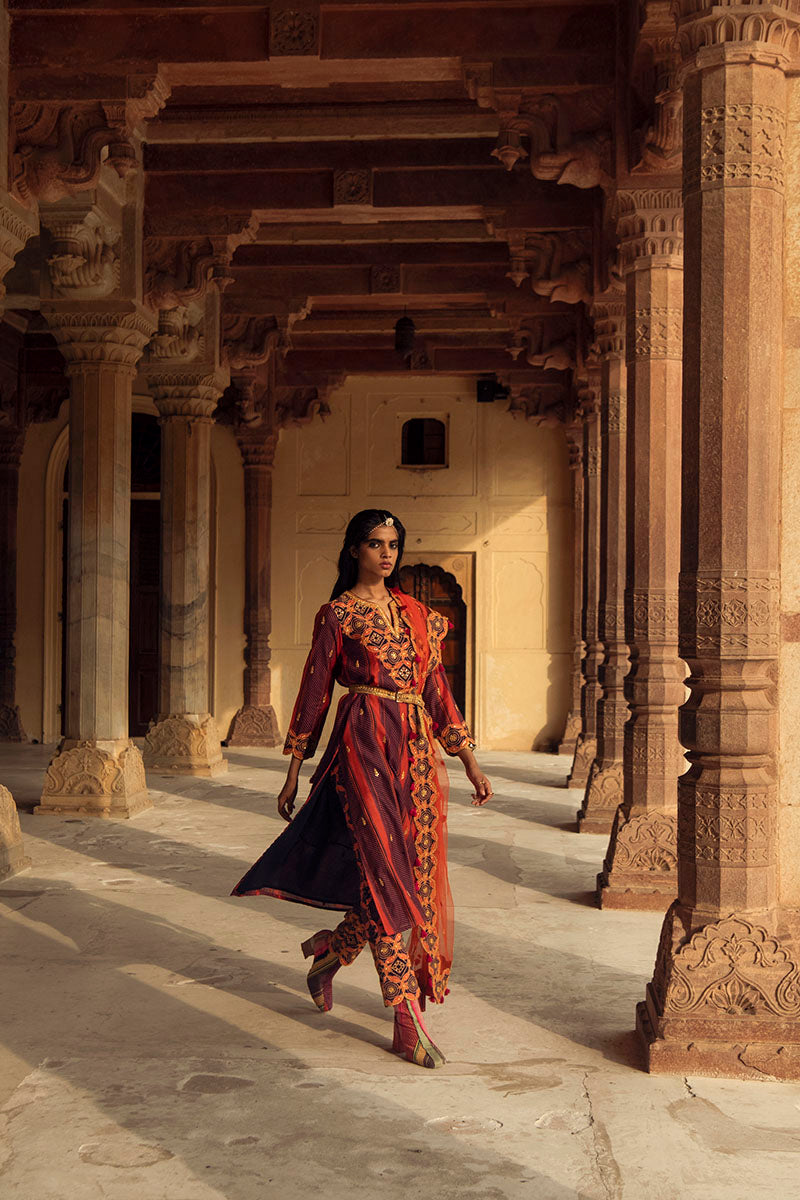 Ajmer Kurta, Sheesh Mahal Pants & Barmer Dupatta