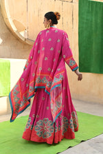 Jantar Mantar fuschia / red lehenga set