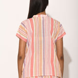 Printed Pink Dots Striped Top
