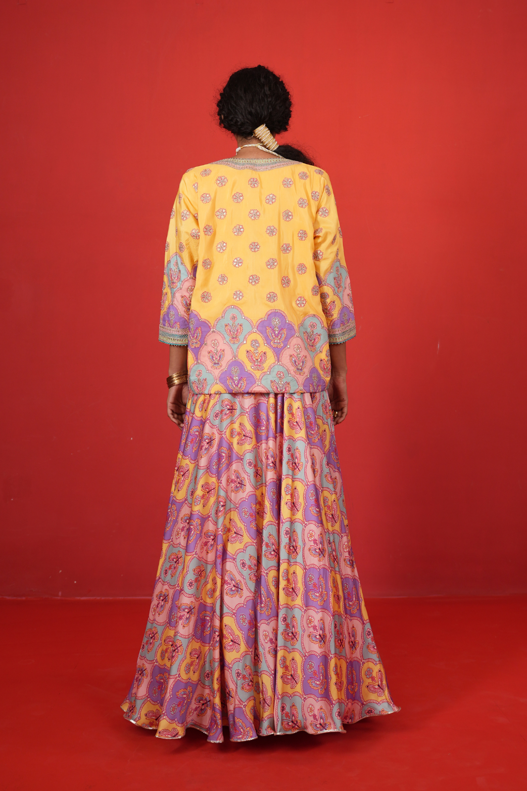 Butterfly Multi Lehenga with Jacket Set