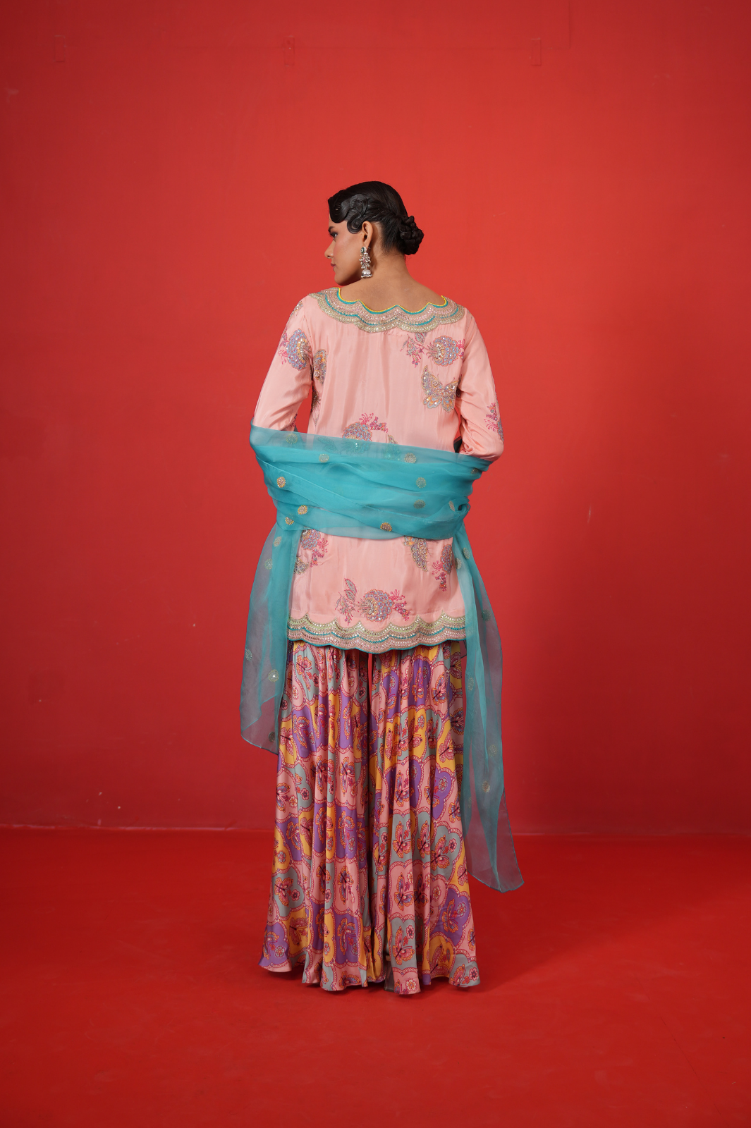 Butterfly short kurta sharara set