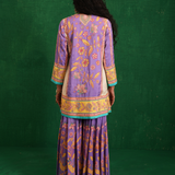 Purple / Ivory Butterfly Sharara Set
