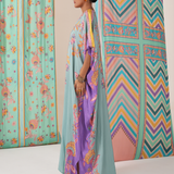 Sage/Purple Butterfly Kaftan