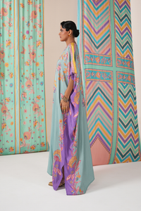 Sage/Purple Butterfly Kaftan