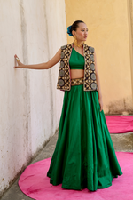 Jantar Mantar Emerald Skirt Set