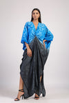 ROSE KNOT OMBRE TRIBAL SHIBORI KAFTAN