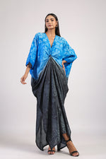 ROSE KNOT OMBRE TRIBAL SHIBORI KAFTAN