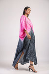 ROSE KNOT OMBRE TRIBAL SHIBORI KAFTAN