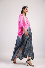 ROSE KNOT OMBRE TRIBAL SHIBORI KAFTAN