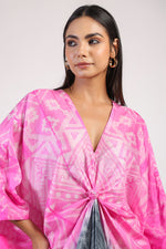 ROSE KNOT OMBRE TRIBAL SHIBORI KAFTAN