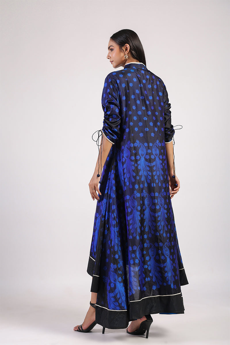 PEACOCK OMBRE A LINE DRESS