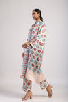 FEROZA AQUA STRAIGHT KURTA SET