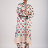 Aqua Placement Printed Straight Kurta Set