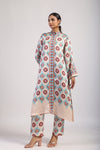 FEROZA AQUA STRAIGHT KURTA SET