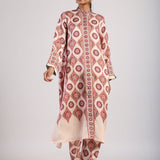 Mocha Printed Kurta Set