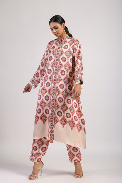 Mocha Printed Kurta Set