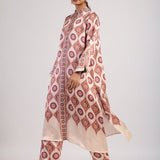 Mocha Printed Kurta Set