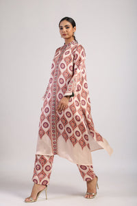 Mocha Printed Kurta Set