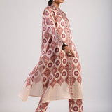 Mocha Printed Kurta Set