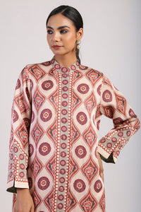 Mocha Printed Kurta Set