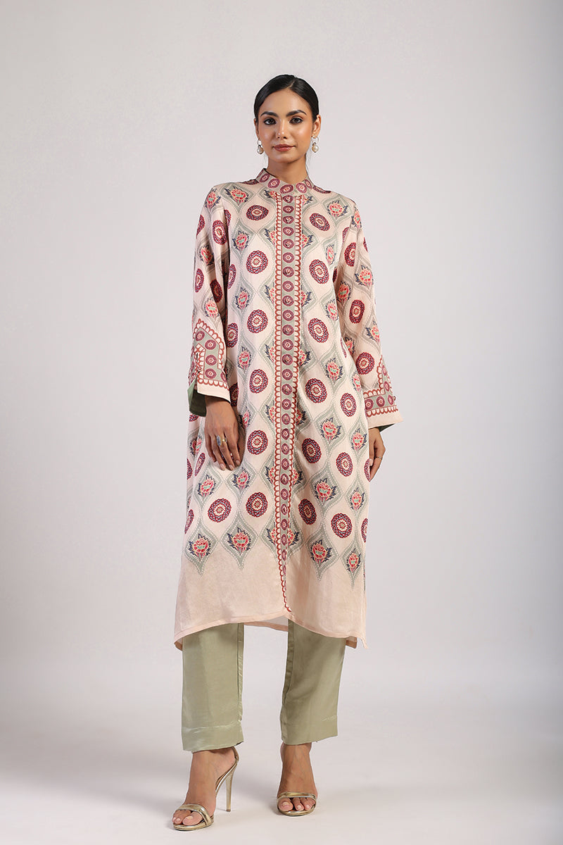 FEROZA SAGE STRAIGHT KURTA SET