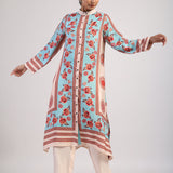 Feroza Aqua Straight Kurta Set
