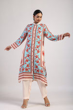 FEROZA AQUA STRAIGHT KURTA SET