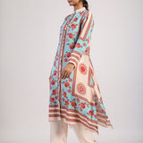 Feroza Aqua Straight Kurta Set
