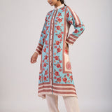 Feroza Aqua Straight Kurta Set