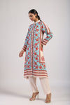 FEROZA AQUA STRAIGHT KURTA SET