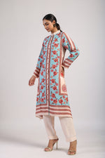 FEROZA AQUA STRAIGHT KURTA SET