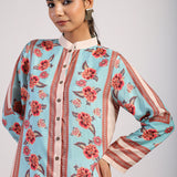 Feroza Aqua Straight Kurta Set
