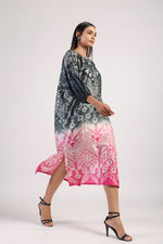 TRIBAL BLACK-PINK OMBRE SHIBORI KURTA